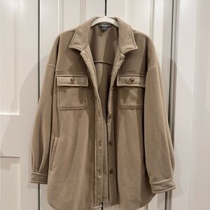 Women's Tan Fleece Shacket